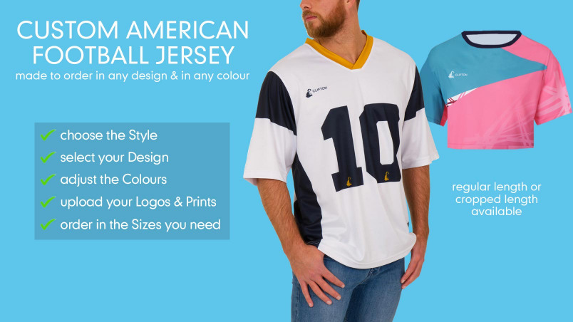 american football style jersey